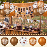 60-Pc Brown Cowgirl Bandana Balloon Set for Western Party Décor