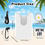 Silicone Phone Holder for Bogg Bags Beach Totes with 2 Charms & Key Hooks