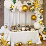 Gold Star Foil Balloon Kit: Starburst & Four-Point Party Decor