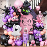 95Pc Halloween Balloon Arch Kit β Pink Black Purple with Bat & Ghost Balloons