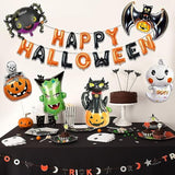 Happy Halloween Foil Balloons Spider Bat Cat Ghost Pumpkin Skull Mylar Party Decor