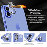 4-Pack iPhone 16 Camera Lens Tempered Glass Protector 6.1/6.7 Inch Clear Black