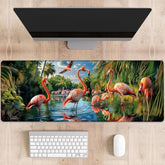 Flamingo Gaming Mouse Pad, Large Desk Mat For Computer, Extended Keyboard Laptop Mouse Pads, 31.5×11.8In Non Slip Rubber Mousepad For Office Decor Gifts(Color6)