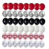 Red Black Balloon Arch Kit 60pcs Red Black White Confetti Balloons for Party