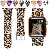 Soft Silicone Apple Watch Bands 38-42mm Fadeless Leopard Print