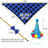 Dog Birthday Party Supplies – Blue “Let’s Pawty” Balloons, Banner & Birthday Bandana Hats