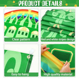 4-piece emerald green castle banner with yellow brick runner for party decor