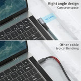 Cable Compatible With Thunderbolt 4 Cable 1Ft, Right Angle Usb4 Cable, With 40