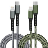 2-Pack 3Ft MFi USB-C to Lightning Cable for iPhone & iPad