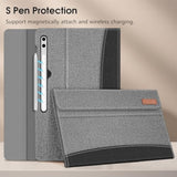 Fintie Case For Samsung Galaxy Tab S10 Ultra 2024 / S9 Ultra 2023 14.6 Inch, Multiple Angle Portfolio Cover With Pocket Auto Sleep/Wake, Gray