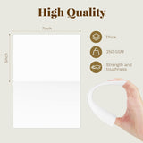 Blank Note Cards And Envelopes 5 X 7 Folded Cardstock And A7 Envelopes Self Seal 100 Pack For Invitations, Wedding, Diy Greeting Cards, Birthday