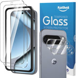 2+2 Pack For Google Pixel 10 Pro Screen Protector With Camera Lens Protector,With Alignment Frame, Hd Clear Scratch Resistant, Fingerprint Unlock Support,Case Friendly