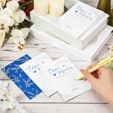 50 Pcs Greenery Share A Memory Cards For Collections Of Life Memory Guest Cards Box Ideas For Funeral Graduation Wedding Bridal Shower Birthday Anniversary Retirement(Blue)