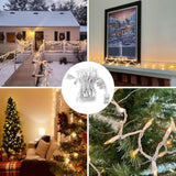 Christmas Lights Clear White 50 Count, 13Ft Incandescent Mini Lights String Plug In Warm White With White Wire For Mantl