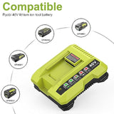 Op4040 40V Replacement For Ryobi 40V Battery 6A, Compatible With 40 Volt Lithium Battery Op4026A Op40201 Op4050A Op4015 Op40261 Op4030 Op40401, With Op401 Ryobi 40-Volt Charger