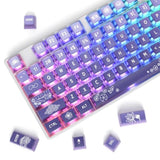 Pudding Pbt Keycaps For 75 Percent Keyboard, 120-Keys Transparent Keycaps Asa