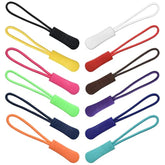 120Pcs 12 Color Colorful Zipper Pulls Nylon Cord Zipper Tag Extension