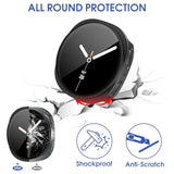8+4 Pack Case For Samsung Galaxy Watch 8 40Mm With Tempered Glass Screen Protector, Waterproof Anti-Fog Screen Protector Shockproof Hard Pc Cover Compatible With Galaxy Watch 8 40Mm