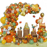 Woodland Balloon Arch Kit 159PCS Sage Green Brown Gold Balloons with Forest Animal Decorations
