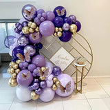 Purple Balloon Garland Kit Dark And Gold Arch Lavender Light Decoratio
