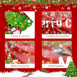 Merry Christmas Banner 8X2 Ft Large Christmas Banner For Outside Red Holiday Xmas Backdrop Yard Decorations
