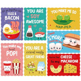 35 Pack Valentines Cards For Kids - Cute Kids Valentines Cards With Envelopes & Scratch And Sniff Stickers - Food Pun Valentine’S Day Card For Classroom Exchange School Activity