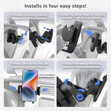 Adhesive Truck & Car Phone Holder, Secure Grip, Easy Install for All Phones