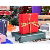 Shimmer Christmas Red Wrapping Paper Roll - 17 Inches X 33 Feet - Solid Color Pearly-Lustre Gift Wrap Birthday Wrapping For Baby Shower, Weddings, Christmas And Anniversaries
