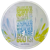 – Inspirational Round Mousepad For Apple Magic Mouse And Wireless Laptop Computers, Cute Pads For Office Desk, 8.5” Circle, Artsy Aesthetic Design Featuring The Prayer For Protection