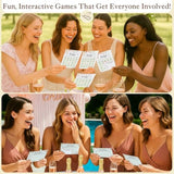 Wildflower Bridal Shower Games For Guests - Wedding Advice And Wishes For The Mr And Mrs, Find The Guest Bingo Bridal Shower Decorations, Funny He Said She Said Would You Rather Game Ideas