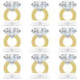 9 Pcs Diamond Ring Centerpiece Engaged Diamond Rings Decor For Bachelorette Party Engagement Party Bridal Shower Wedding Anniversary Decoration Supplies