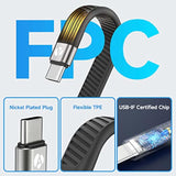 Short Usb-C To Usb-C Usb4 Fast Charger Cable, 5 Inch, 40 Gbps, 240W, Thunderbolt 3/4/5 Compatible, For Iphone 15 & 16, Ipad, Macbook, Samsung Galaxy, Tablets, Laptops