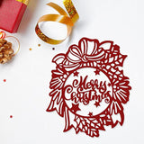 Christmas Wreath Frame Metal Cutting Die Set For Card Making And Christmas Decorations, Merry Christmas Words Die Cuts Stencils Embossing Template For Diy Scrapbooking Craft