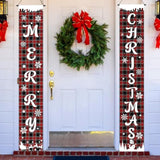 2 Pcs Merry Christmas Door Banners, Merry Christmas Hanging Couplet Merry Christmas Porch Sign Merry Christmas Decoration For Home Yard Door Christmas Decoration