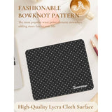 Cute Fashion Polka Dot Mouse Pad, Waterproof Aesthetics Dots Mouse Mat Design,Non-Slip Rubber Base Computer Simple Funny Mousepad,Wave Point Small Mouse Pad Desk Accessories,Black
