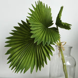 4 Bundles Artificial Palm Leaves Plants Single Stem Fan Leaf Plant Tropical Palm Green Leaves Plant Fake Palm Plants Stems Leaf For Home Garden Hawaiian Party Jungle Party Decoration