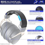 Upgrade V2 Magnetic Cloud Alpha Headband Pad Cushion Cover. Compatible With Hyperx Cloud Alpha Wireless/Alpha/Alpha S/Cloud 2 Wireless Headphones. Easy Fold On Design