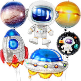 Big Mylar Space Balloons - 37 Inch, Pack Of 6 | Astronaut Balloon For Space Party Decorations | Two The Moon Birthday Boy Astronaut Birthday Decorations | Space Themed Party Decorations