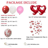 100Pcs Valentines Day Red White Pink Balloons Garland Arch Party Decor