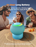 Portable Bluetooth Speaker Shower Waterproof: IPX7 Loud Sound with Suction Cup Removable, Birthday White Elephant Stocking Stuffers for Adults Teens