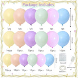 126Pcs Pastel Rainbow Easter Balloons Arch Garland Kit, 18/10/5 Inch Macaron Pastel Spring Balloon Arch For Unicorn Theme Party,Easter Spring Birthday Party,Baby Shower,Wedding Decoration
