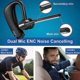 Bluetooth Headset For Iphone Android Cell Phone, Bluetooth Earpiece V5.0 With Cvc8.0 Dual Mic Noise Cancelling & Mute/Volume Buttons, Hands-Free Wireless Headset For Trucker Business Office