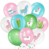 45 Pcs Llama Cactus Balloons Llama Themed Birthday Party Decor 12 Inch Cactus Latex Balloons Bolivian Peru Alpaca Supplies For Birthday Party Baby Shower Mexican Cinco De Mayo Fiesta