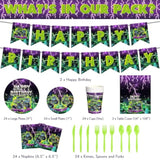 172 Pieces Truck Party Decorations Set Happy Truck Birthday Tableware Theme Disposable Dinnerware Tableware Kit Serves For 24 Guests Themed Birthday Party Supplies