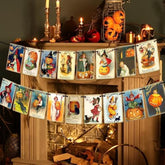 Vintage Halloween Banner 17pcs Victorian Pumpkin Trick or Treat Bunting Garland for Party Decor