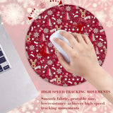 Merry Xmas Mouse Pad Santa Claus Round Mousepad With Non-Slip Rubber Base And Stitched Edge Mouse Mat For Wireless Computer Laptop Office Desk Accessories 8 X 8 Inches