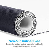 Large Mouse Pad, Extended Gaming Mouse Mat With Stitched Edges, Waterproof Full Size Desk Mats With Nonslip Base, Computer Big Desktop Keyboard Pad For Laptop, Office, 23.6 X 11.8 In, White