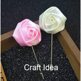 Pack Of 20 Satin 4D Rose 2" Craft Wedding Bride Bouquet Rose Flower-Ivory