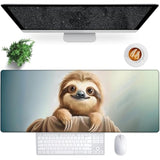 Cute Sloth Gaming Mouse Pad, 31.5"×11.8" Extended Desktop Mouse Pads For Keyboard Laptop Computer, Large Desk Mat With Stitched Edges For Work Office Desk Decor (Smiling Sloths)
