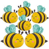 6 Pc Bee Foil Balloons: Bumble Bee Decor for Birthday, Baby Shower, & Gender Reveal